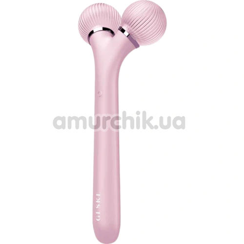 Ультразвуковой массажер для лица Geske Sonic Facial Roller 4 in 1, светло-розовый