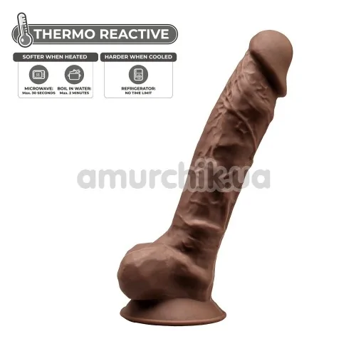 Фаллоимитатор Silexd Premium Silicone Dildo Model 1 Size 9, коричневый
