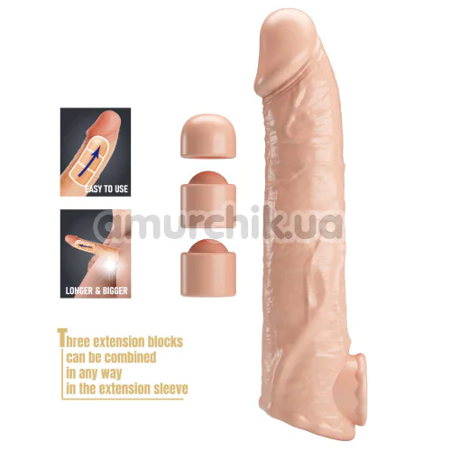 Насадка на пенис Pretty Love Silas, телесная