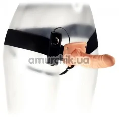 Порожнистий страпон з вібрацією Kinx The Extender Plus Vibrating Hollow Strap-On 6, тілесний - Фото №1