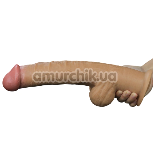 Фаллоимитатор Dual-Layered Silicone Handle Nature Cock LV411034, телесный