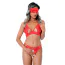 Комплект Daring Intimates Bra, Panty and Blindfold Set, червоний: бюстгальтер + трусики + маска - Фото №2