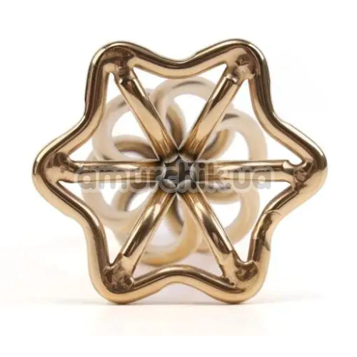 Анальна пробка Lockink Sevanda Hollow Spiral Anal Plug М, золота