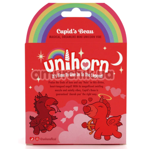 Вібратор Unihorn Cupid's Beau, червоний