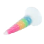 Фаллоимитатор Creature Cocks Uni-Glow Glow-in-the-Dark Rainbow Silicone Dildo, разноцветный - Фото №4