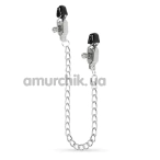Зажимы для сосков с цепочкой Easy Toys Nipple Clamps, серебряные - Фото №1