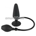 Анальний розширювач True Black Inflatable Butt Plug L, чорний - Фото №1