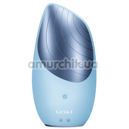 Ультразвуковая щетка для лица Geske Sonic Thermo Facial Brush 6 in 1, голубая