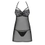 Комплект JSY Sexy Lingerie JS228162, черный: пеньюар + трусики-стринги - Фото №3