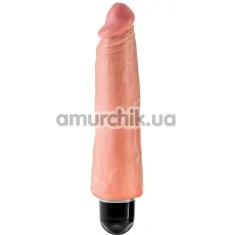 Вібратор King Cock 8 Vibrating Stiffy, тілесний - Фото №1
