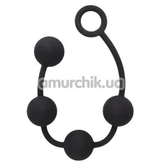 Анальная цепочка Black Mont P Storm Beads M 15, черная - Фото №1