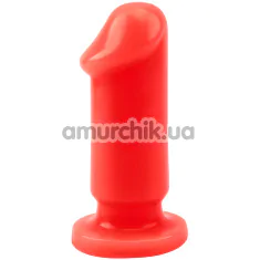 Анальная пробка с вибрацией Hot Storm Anal Slim Dildo S, красная - Фото №1