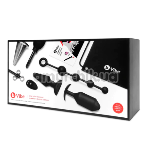 Набор секс-игрушек B-Vibe Anal Education Set: Masster's Degree Edition, черный