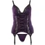 Комплект Cottelli Collection Lingerie 263176 фиолетовый: корсет + трусики-стринги - Фото №5