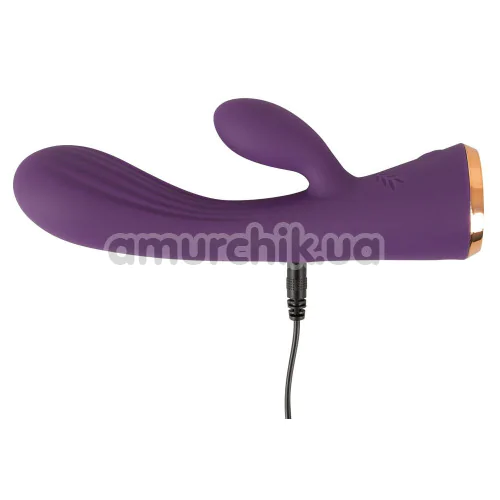 Вібратор Super Soft Double Layer Silicone Rabbit Vibrator, фіолетовий
