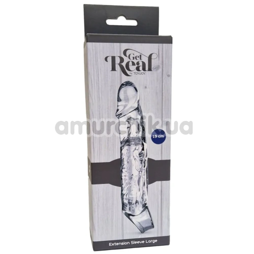 Насадка на пенис Get Real Extension Sleeve L, прозрачная