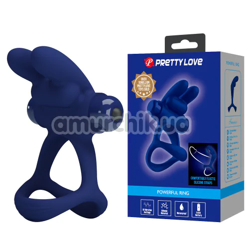 Виброкольцо для члена Pretty Love Passionate Dante, синее