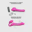 Безремневой страпон с вибрацией Strap-On-Me Vibrating Bendable Strap-On M, розовый - Фото №5