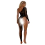 Комбінезон Star Night One Shoulder Stripe Bodystocking, чорний - Фото №9