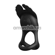 Виброкольцо для члена Pretty Love Vibrant Penis Ring Silas, черное - Фото №1