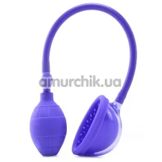Вакуумная помпа для клитора Silicone Clitoral Pump, фиолетовая - Фото №1