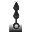 Анальна подвійна пробка Black Velvets Plug Silicone, чорна - Фото №6