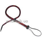 Плеть Liebe Seele Victorian Garden Lace and Vegan Leather Bull Whip, красно-черная - Фото №1
