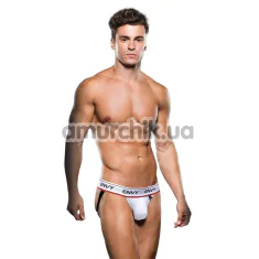 Трусы мужские с открытыми ягодицами Envy Low-Rise Jock, белые - Фото №1