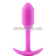 Анальная пробка со смещенным центром тяжести B-Vibe Snug Plug 1, розовая - Фото №1