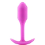 Анальная пробка со смещенным центром тяжести B-Vibe Snug Plug 1, розовая - Фото №1