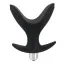 Анальна пробка з вібрацією Black Velvets Vibrating Anchor Plug, чорна - Фото №1