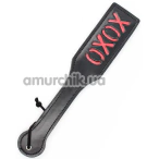 Шльопалка квадратна DS Fetish Paddle XOXО, чорна - Фото №1