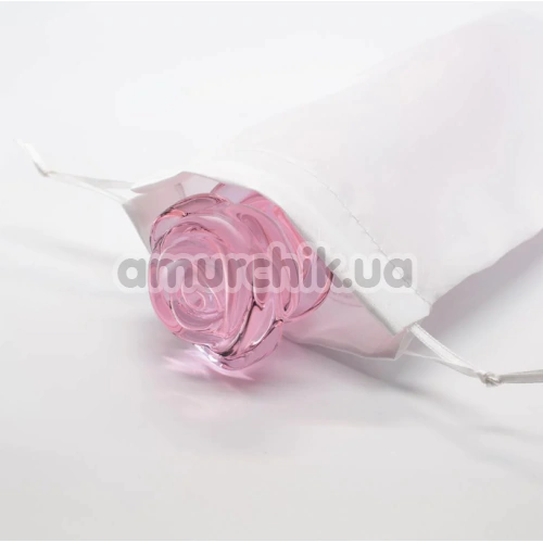 Фаллоимитатор Glaze Glass Rosebud G-Spot Dildo 8, розовый