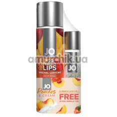 Набор оральных лубрикантов JO Peaches & Cream: JO H2O Peachy Lips + JO H2O Vanilla - Фото №1