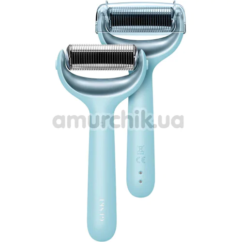 Массажер-роллер для лица и тела с микроиглами Geske MicroNeedle Face & Body Roller 8 in 1, бирюзовый