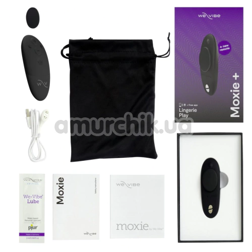 Кліторальний вібратор We-Vibe Moxie+ (ви вайб мокси плюс чорний)