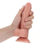 Фаллоимитатор Realrock Curved Dildo With Balls 7, телесный - Фото №5