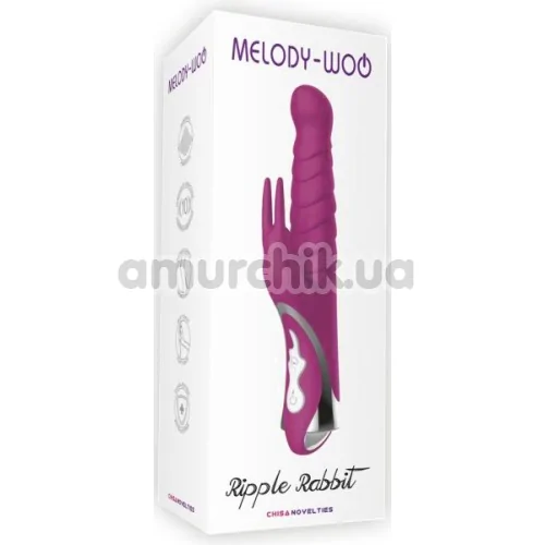 Вибратор Melody Woo Ripple Rabbit, розовый