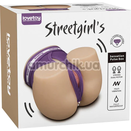 Искусственная вагина и анус с вибрацией Lovetoy Streetgirl's #1, телесная