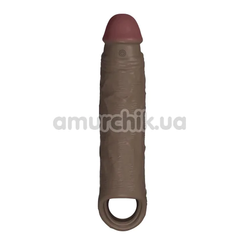 Насадка на пенис с вибрацией Shaft Vibrating Sheath Model F Size 2, коричневая