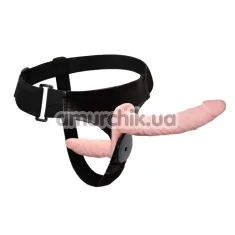 Двойной страпон с вибрацией Ultra Passionate Harness 022049, телесный - Фото №1