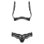 Комплект Obsessive Luvae Cupless Set черный: бюстгальтер + трусики-стринги - Фото №3