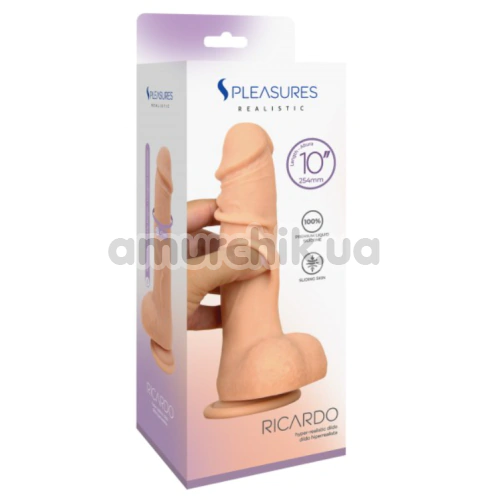 Фаллоимитатор S Pleasures Realistic Ricardo 10, телесный