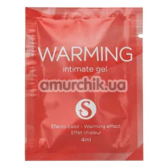 Лубрикант с согревающим эффектом S Pleasures Warming Intimate Gel, 4 мл - Фото №1