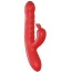 Вибратор с толчками Crushious Lapin, красный - Фото №1