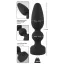 Анальна пробка Black Velvets Big Plug, чорна - Фото №4