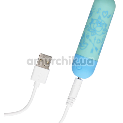 Кліторальний вібратор Shots S-Line Sweet Vibrating Pussy Bullets I'm Drawn To You, бірюзовий