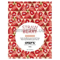 Массажное масло с согревающим эффектом Exsens Strawberry Massage - клубника, 3 мл - Фото №1