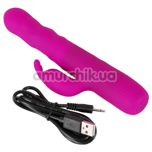 Вибратор с ротацией XouXou Rotating Pearl Rabbit Vibrator, розовый