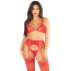 Комплект Leg Avenue Bra Top, String And Garter Belt Stockings, красный: бюстгальтер + трусики-стринги + колготки - Фото №2